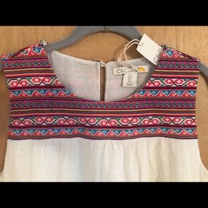 C & C California Embroidered Linen Dress